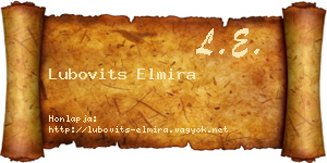 Lubovits Elmira névjegykártya